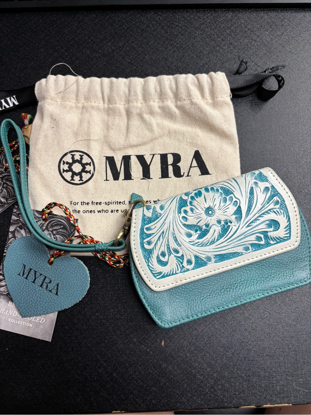 MYRA CANYON BLOOM WALLET IN TURQUOISE